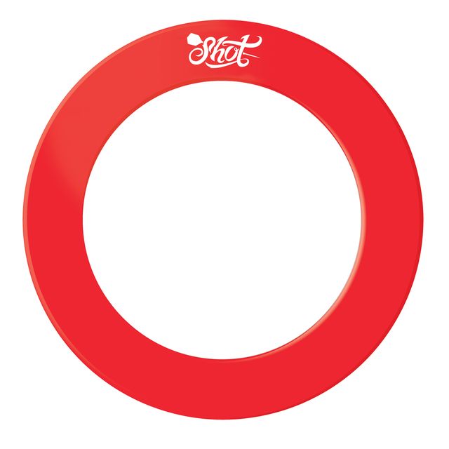 Shot 1pce Dartboard Surround Red & Black