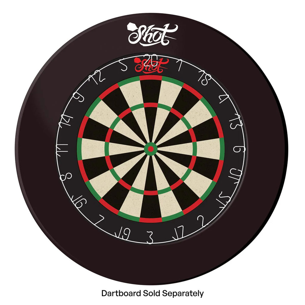 Shot 1pce Dartboard Surround Red & Black