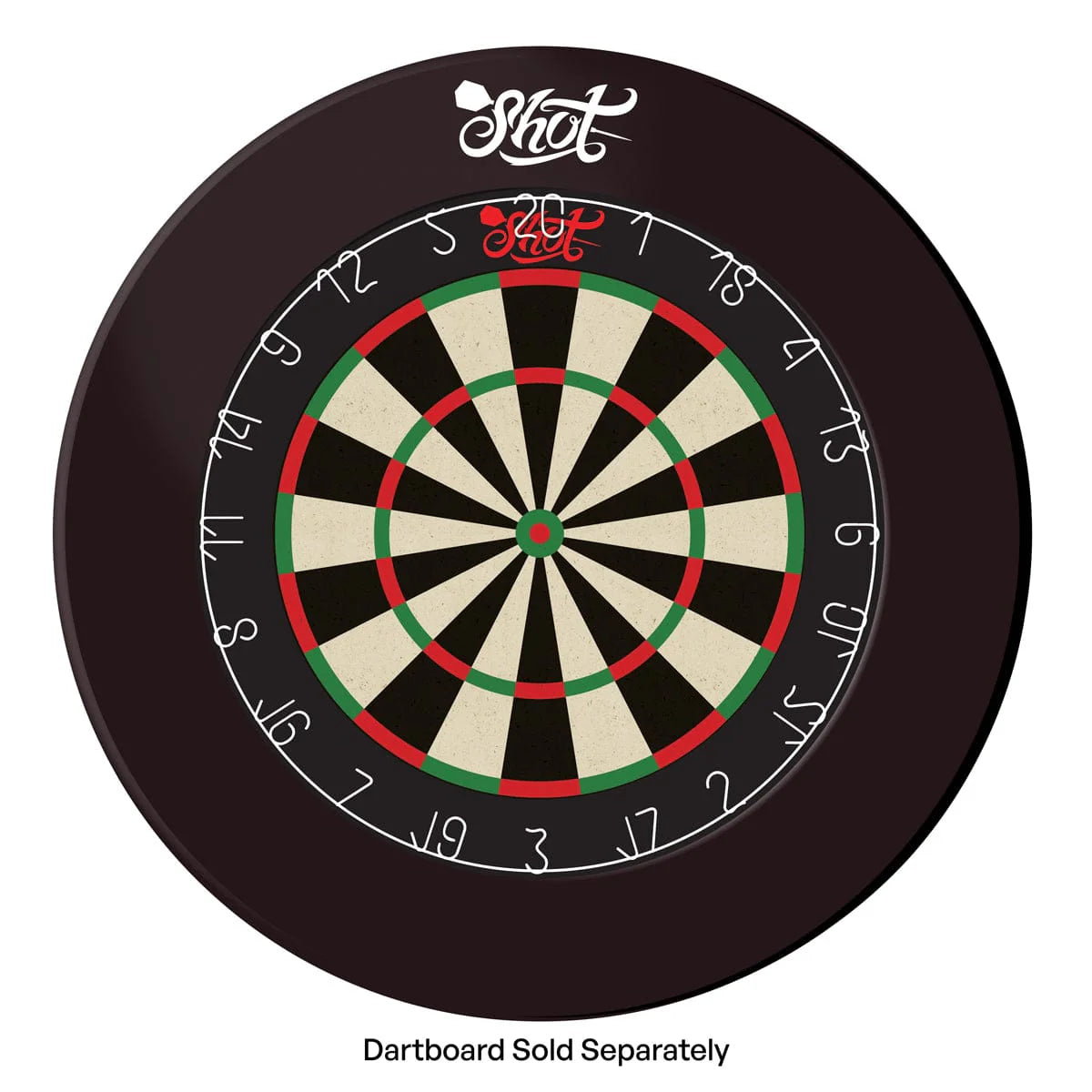 Shot 1pce Dartboard Surround Red & Black