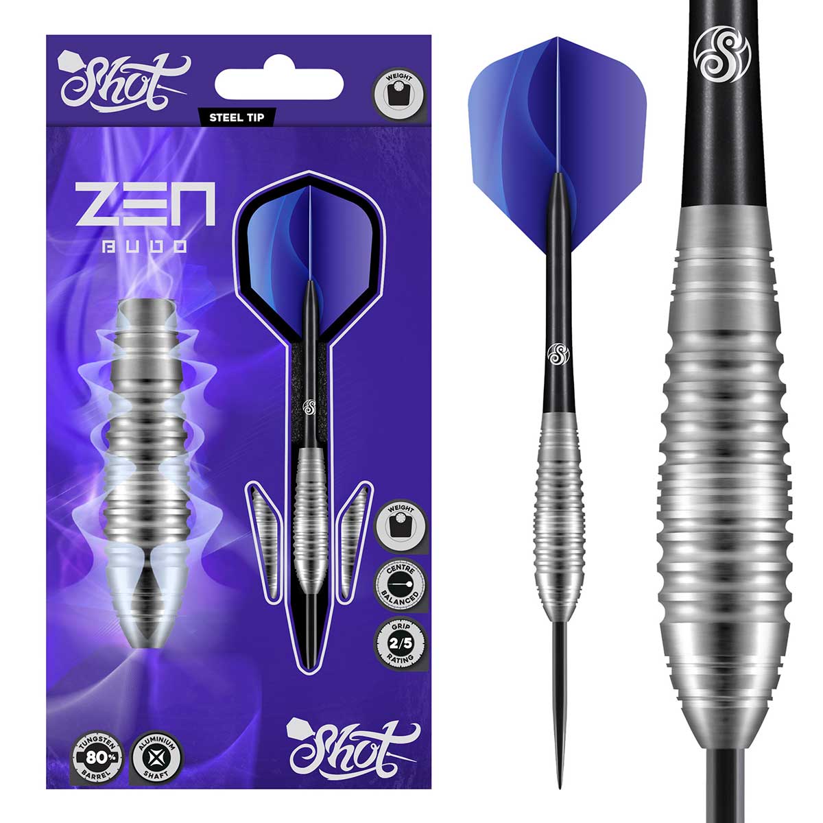 Zen Budo Steel Tip Dart Set-80%-Tungsten