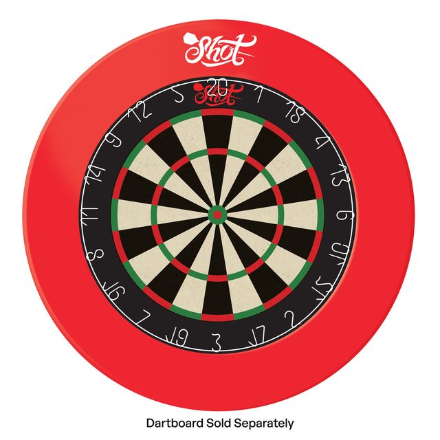 Shot 1pce Dartboard Surround Red & Black