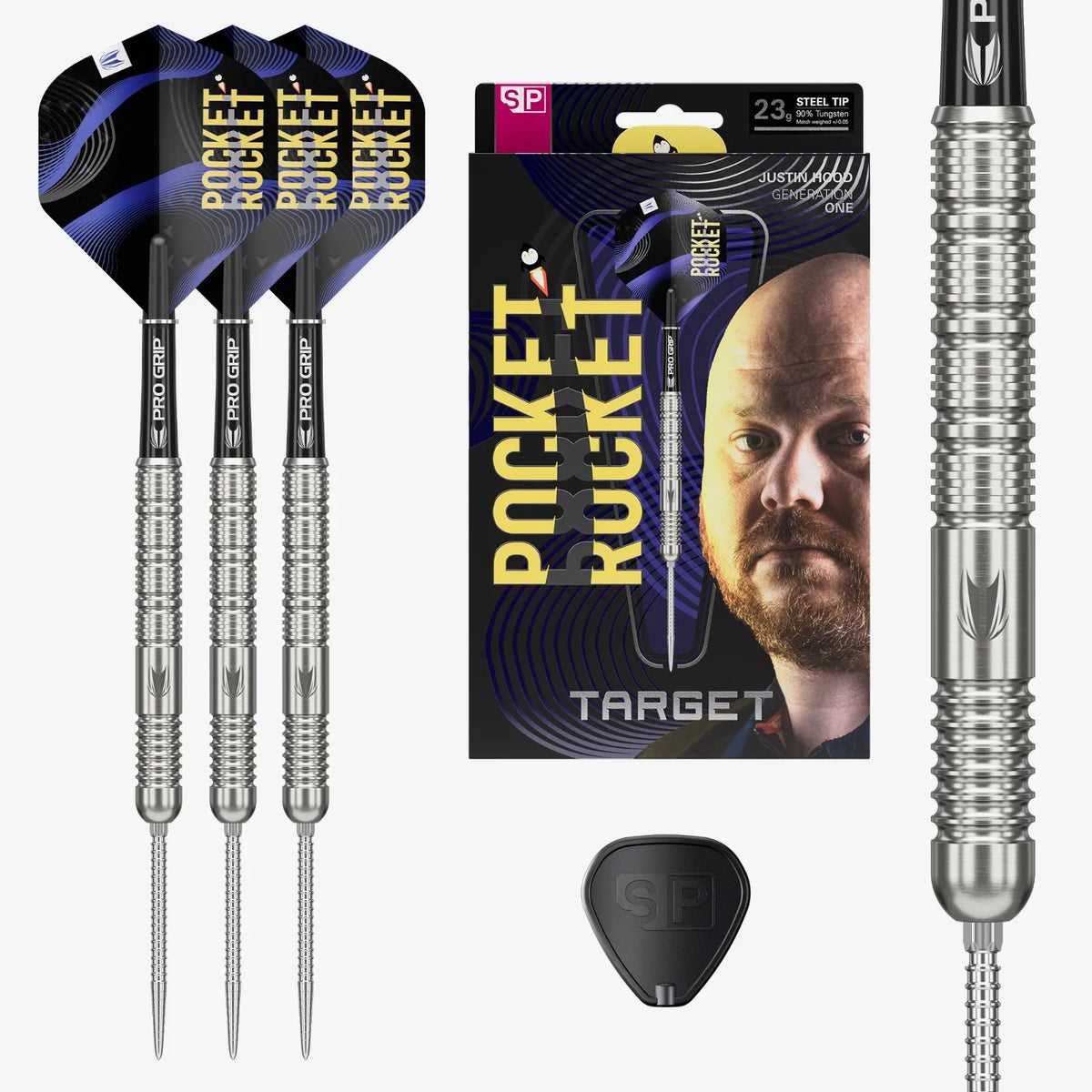 Justin Hood 90% Tungsten - Steel Tip Darts