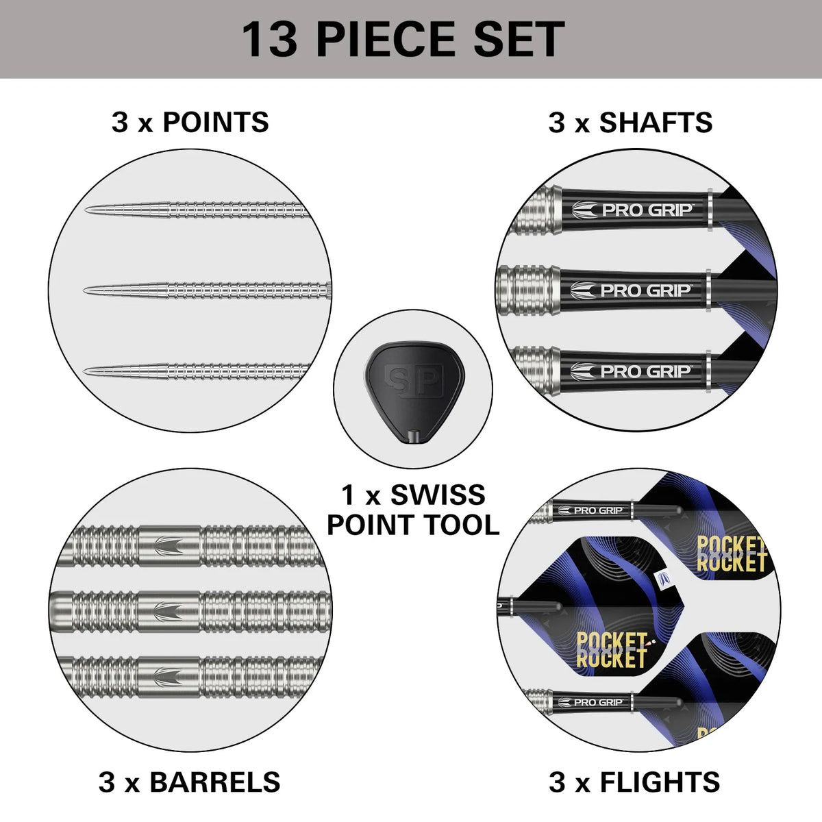 Justin Hood 90% Tungsten - Steel Tip Darts